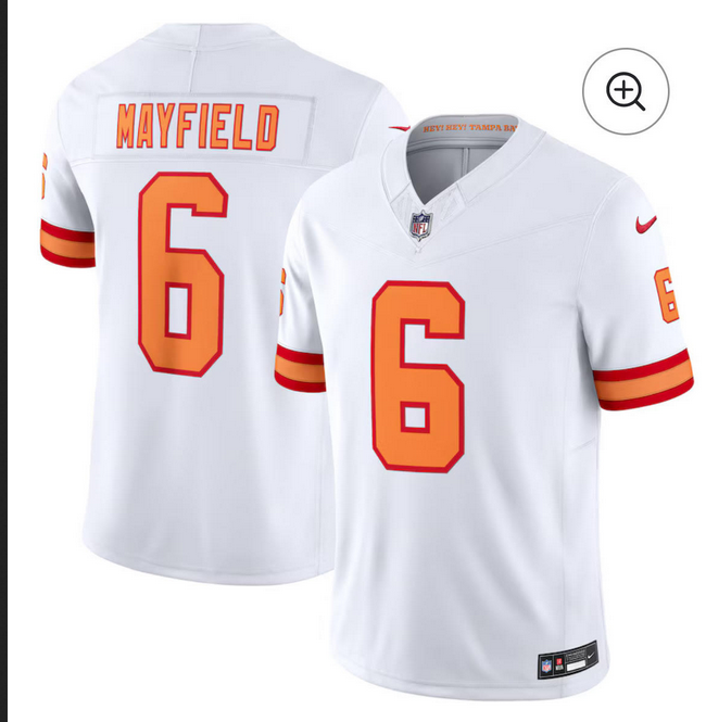 Men Tampa Bay Buccaneers #6 Mayfield white 2025 Nike NFL JERSEY002